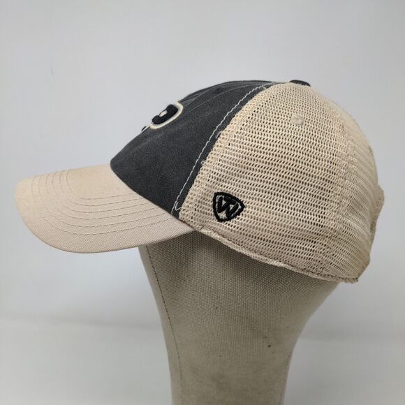 Top of the World Men's Snapback Mesh Back Purdue Boilermakers Hat Tan Gray - Picture 6 of 15